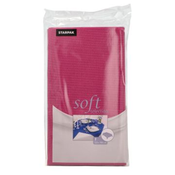 Tafelkleed nonwoven "soft selection" 120 cm x 180 cm, vochtbestendig, outdoor, fuchsia