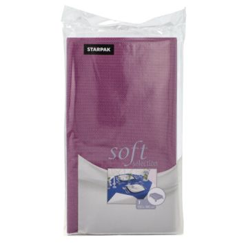 Tafelkleed nonwoven "soft selection" 120 cm x 180 cm, vochtbestendig, outdoor, paars