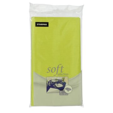 Tafelkleed nonwoven "soft selection" 120 cm x 180 cm, vochtbestendig, outoor, limoengroen