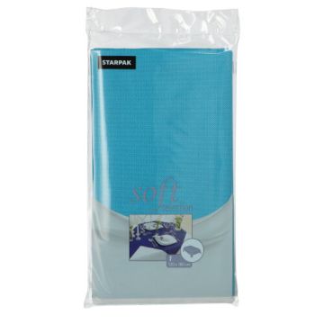 Tafelkleed nonwoven "soft selection" 120 cm x 180 cm, vochtbestendig, outdoor, turkoois