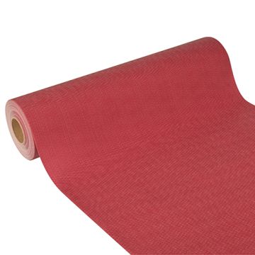 Tafellopers, stofkarakter, nonwoven "soft selection plus" 24 m x 40 cm bordeaux