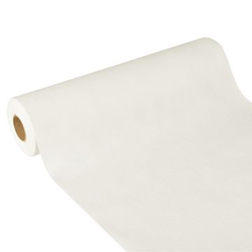 Tafellopers, stofkarakter, nonwoven "soft selection plus" 24 m x 40 cm wit