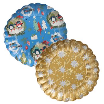 Borden, karton rond Ø 23 cm "verschillende kerstdecoren"