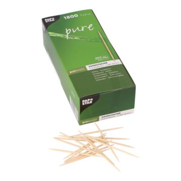 Tandenstokers, hout "pure" rond 6,8 cm