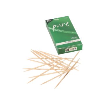 Houten tandenstokers "pure" rond 8 cm