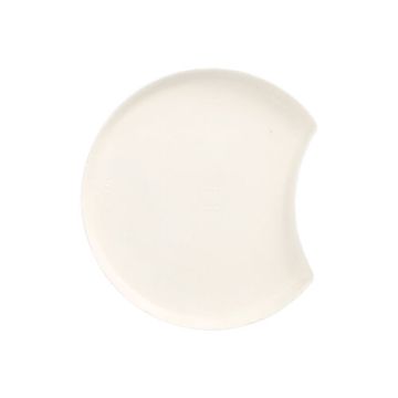 Amuse bouche bordjes suikerriet halvemaanvormig "pure" Ø 12 cm PFAS-vrij "Ano" wit