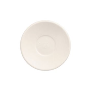 Rond amuse bouche bordje suikerriet "pure" Ø 9 cm PFAS-vrij "Evidence" wit