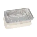 Aluschalen + Einlegedeckel, PE-beschichtet eckig 0,8 l 4 x 15 x 21,4 cm - Bild 1 thumbnail