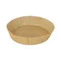 Backpapierzuschnitte Ø 21 cm · 5 cm braun für Heißluftfritteusen - Bild 1 thumbnail