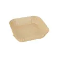 Backpapierzuschnitte für Heißluftfritteusen, 16 x 16 cm x 4,5 cm braun - Bild 1 thumbnail