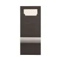Bestecktaschen "Stripes" schwarz/weiss, 20 x 8,5 cm, inkl. weißer Serviette 33 x 33 cm 2-lag. - Bild 2 thumbnail