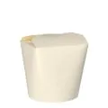 Bio-Nudelbox - Asia-Box aus Pappe "pure" 750 ml 10 x 10 x 8,5 cm weiss - Bild 1 thumbnail