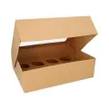 Cup-Cake Kartons eckig 10 cm x 35 cm x 27 cm mit Sichtfenster aus PLA - Bild 1 thumbnail