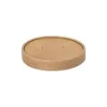 Deckel für Suppenbecher To Go, Pappe "pure", Ø 9,8 cm, braun - Bild 1 thumbnail