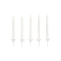 Geburtstagskerzen mit Halter 6 cm weiss - Bild 1 thumbnail