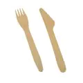 Holzbesteck "pure" 16,5 cm (250 Messer + 250 Gabeln) - Bild 1 thumbnail