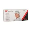 Kappen mit Schirm und Haarnetz, Vlies Ø 30 cm weiss - Bild 2 thumbnail