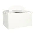 Lunchbox aus Pappe mit Tragegriff, weiss  - Bild 1 thumbnail