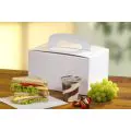 Lunchbox aus Pappe mit Tragegriff, weiss  - Bild 2 thumbnail