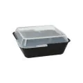 Mehrweg-Foodboxen eckig, 15,6 x 15,6 x 4,7 cm schwarz - Bild 3 thumbnail
