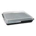 Mehrweg-Foodboxen ungeteilt, 23,4 x 23,4 x 2,9 cm schwarz - Bild 3 thumbnail