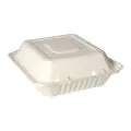 Menüboxen aus Zuckerrohr "pure" ungeteilt 20 x 22 cm weiss - Bild 3 thumbnail