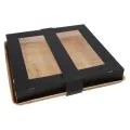 Palmblatt-Teller mit separatem Stülpdeckel und Sichtfenster aus PLA, 35,5 x 35,5 x 5,5 cm - Bild 1 thumbnail