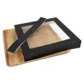 Palmblatt-Teller mit separatem Stülpdeckel und Sichtfenster aus PLA, 35,5 x 35,5 x 5,5 cm - Bild 3 thumbnail