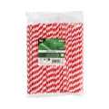 Papierstrohhalme Ø 6 mm · 22 cm rot/weiss "Stripes" flexibel - Bild 2 thumbnail