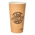 Pappbecher  "pure" 0,5 l braun "Pure Joy" - Bild 1 thumbnail