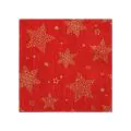 Servietten, 3-lagig 1/4-Falz 25 x 25 cm rot "Christmas Shine" - Bild 1 thumbnail