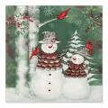 Servietten, 3-lagig 1/4-Falz 33 x 33 cm "Forest Snowmen" - Bild 1 thumbnail