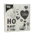 Servietten, 3-lagig 1/4-Falz 33 x 33 cm "Home" - Bild 2 thumbnail
