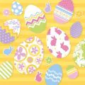 Servietten, 3-lagig 1/4-Falz 33 x 33 cm "Leaning eggs" - Bild 1 thumbnail