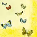 Servietten, 3-lagig 1/4-Falz 33 x 33 cm "Papillons" - Bild 1 thumbnail