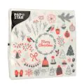 Servietten, 3-lagig 1/4-Falz 33 x 33 cm "Winter Symbols" - Bild 2 thumbnail