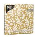 Servietten, 3-lagig 1/4-Falz 33 x 33 cm gold "Holly" - Bild 2 thumbnail