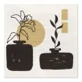 Servietten, 3-lagig 1/4-Falz 33 x 33 cm gold "Modern Vases" - Bild 1 thumbnail