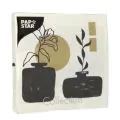 Servietten, 3-lagig 1/4-Falz 33 x 33 cm gold "Modern Vases" - Bild 2 thumbnail