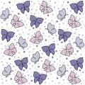 Servietten, 3-lagig 1/4-Falz 33 x 33 cm lila "Papillons" - Bild 1 thumbnail