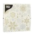 Servietten, 3-lagig 1/4-Falz 33 x 33 cm silber/gold "Flocons" - Bild 2 thumbnail