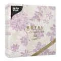 Servietten "ROYAL Collection" 1/4-Falz 40 x 40 cm lila "Flowers" - Bild 3 thumbnail