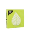 Servietten, grün 3-lagig 1/4-Falz 25 x 25 cm "Graphic Leaves" - Bild 2 thumbnail