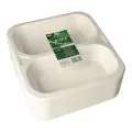 Siegelschalen aus Zuckerrohr 2-geteilt 4,2 x 24,5 x 26,5 cm weiss - Bild 2 thumbnail