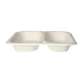 Siegelschalen aus Zuckerrohr 2-geteilt 4,2 x 24,5 x 26,5 cm weiss - Bild 3 thumbnail