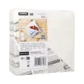 Snackservietten, stoffähnlich, Airlaid 1/4-Falz 32,5 x 30,5 cm weiss "Newsprint" - Bild 3 thumbnail