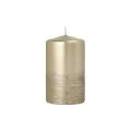 Stumpenkerze "Safe Candle" Ø 60 mm · 100 mm gold "Fia", einzeln cellophaniert - Bild 1 thumbnail