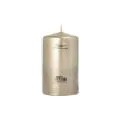 Stumpenkerze "Safe Candle" Ø 60 mm · 100 mm gold "Fia", einzeln cellophaniert - Bild 2 thumbnail