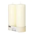 Stumpenkerzen elfenbein "Ivory" Ø 80 mm · 220 mm mit Flachkopf - Bild 1 thumbnail