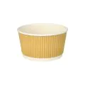 Suppenbecher, Pappe rund 380 ml Ø 11 cm · 5,8 cm braun/weiss Ripple Wall - Bild 1 thumbnail